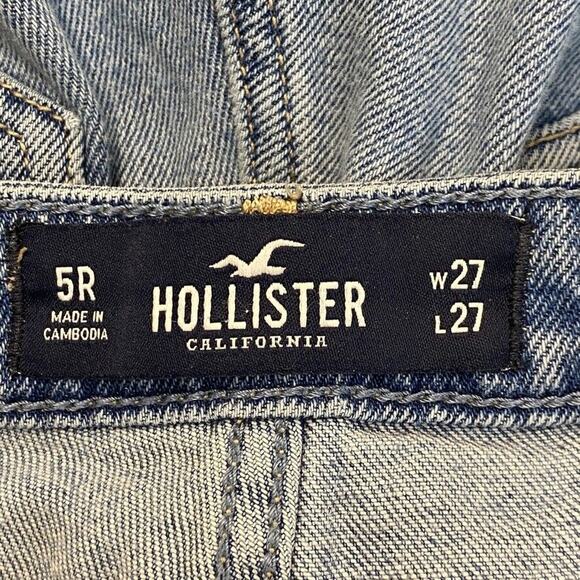 Hollister Jeans Women JR 5R W27 Distressed Ultra High Rise Mom Vintage Stretch - Picture 2 of 14